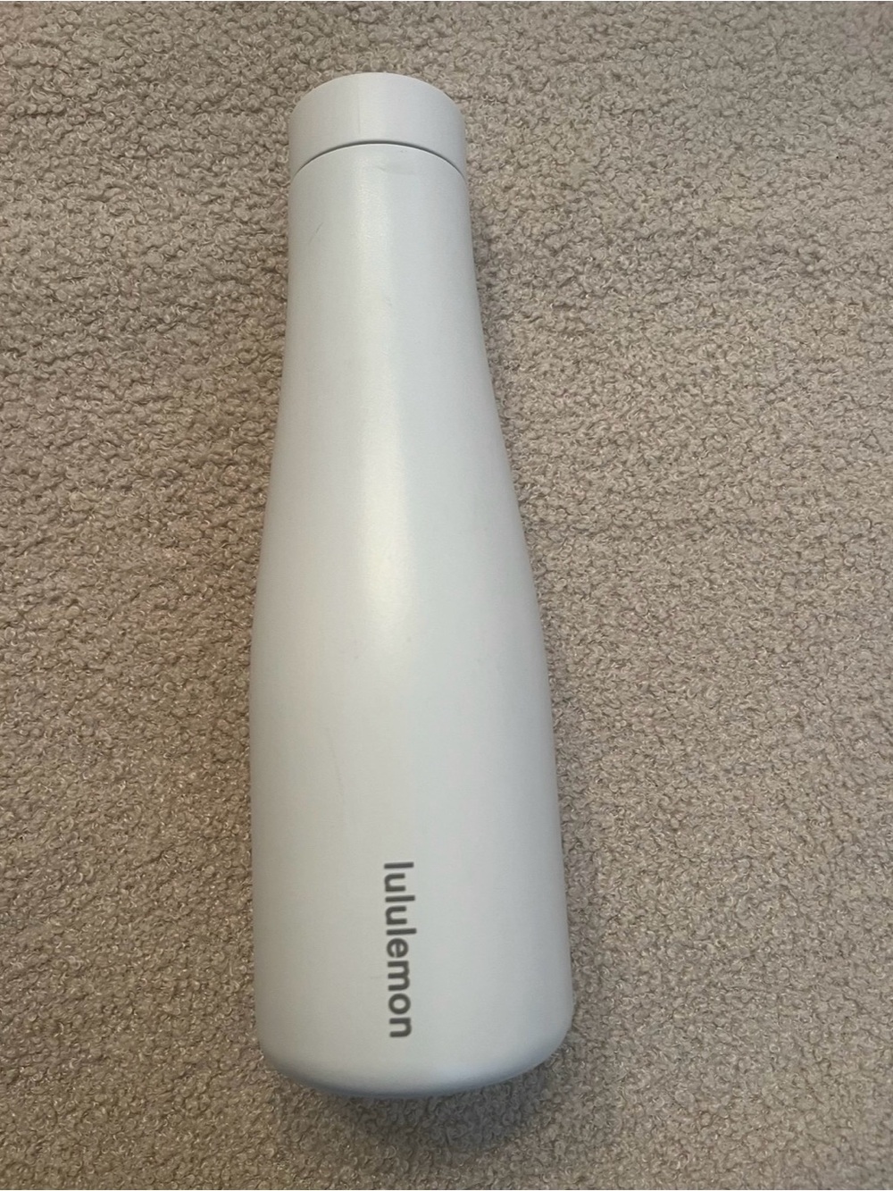 lululemon athletica White Insulated Bottle with Logo, small dent on bottom